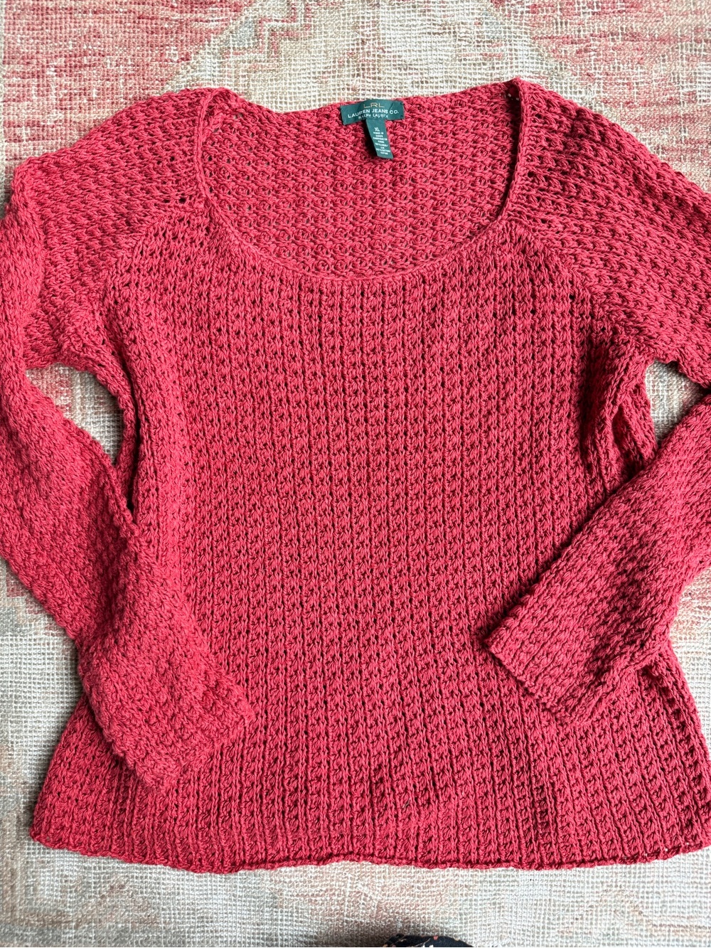 Ralph Lauren Textured Scoop Neck Sweater Cottagecore